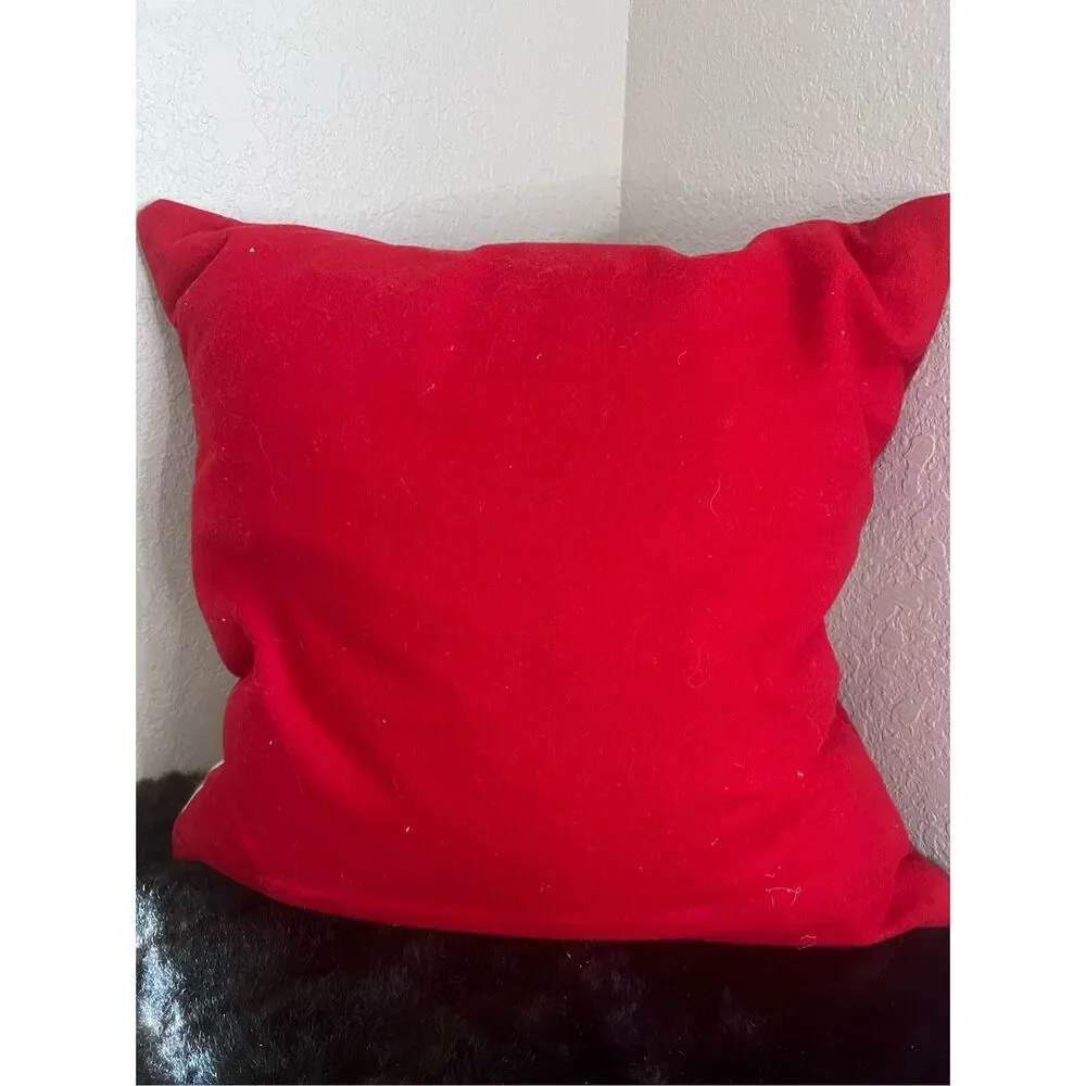 Crate & barrel Christmas wool down polar bear pillow